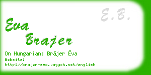 eva brajer business card